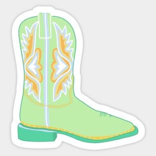 Cowgirl Boots (green) Sticker